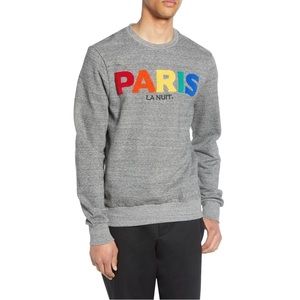 Elevenparis. Crewneck Sweatshirt with Rainbow Paris Boucle Logo